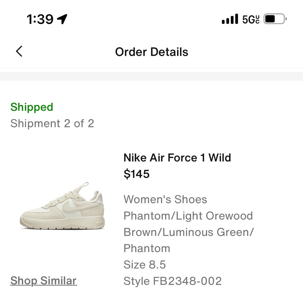 Nike Air Force 1 Wild - Phantom and Light Orewood